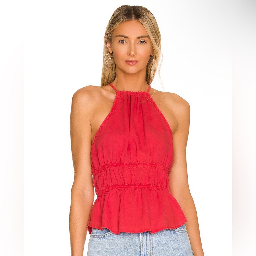 Bella Dahl Smocked Waist Halter Top